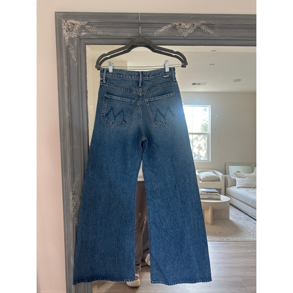 NWT Mother The Lemon Twist Sneak Jeans Wide Leg Denim Rolling In The Dough 30 - Picture 11 of 16
